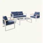 Outdoor Sofa Set Furniture 190813-4F White+ Grey - Image 2