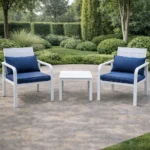 Outdoor Sofa Set Furniture 3001 White + Cush Grey