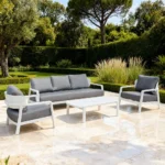 Outdoor Sofa Set Furniture Haven White