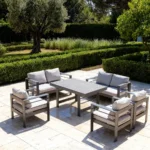 Outdoor Sofa Set Furniture 9519-4 Grey-Grey