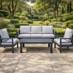 Outdoor Sofa Set Furniture 9519-3 Grey +Cush Grey