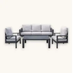 Outdoor Sofa Set FF 9519-3 Grey +Cush Grey - Image 2
