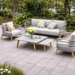 Outdoor Sofa Set Furnitue HT9312 Champagne