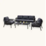 Outdoor Sofa Set Furniture Valetta Dark Grey - Image 2