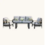 Outdoor Sofa Set Furniture HT9358S-5 Grey - Image 3