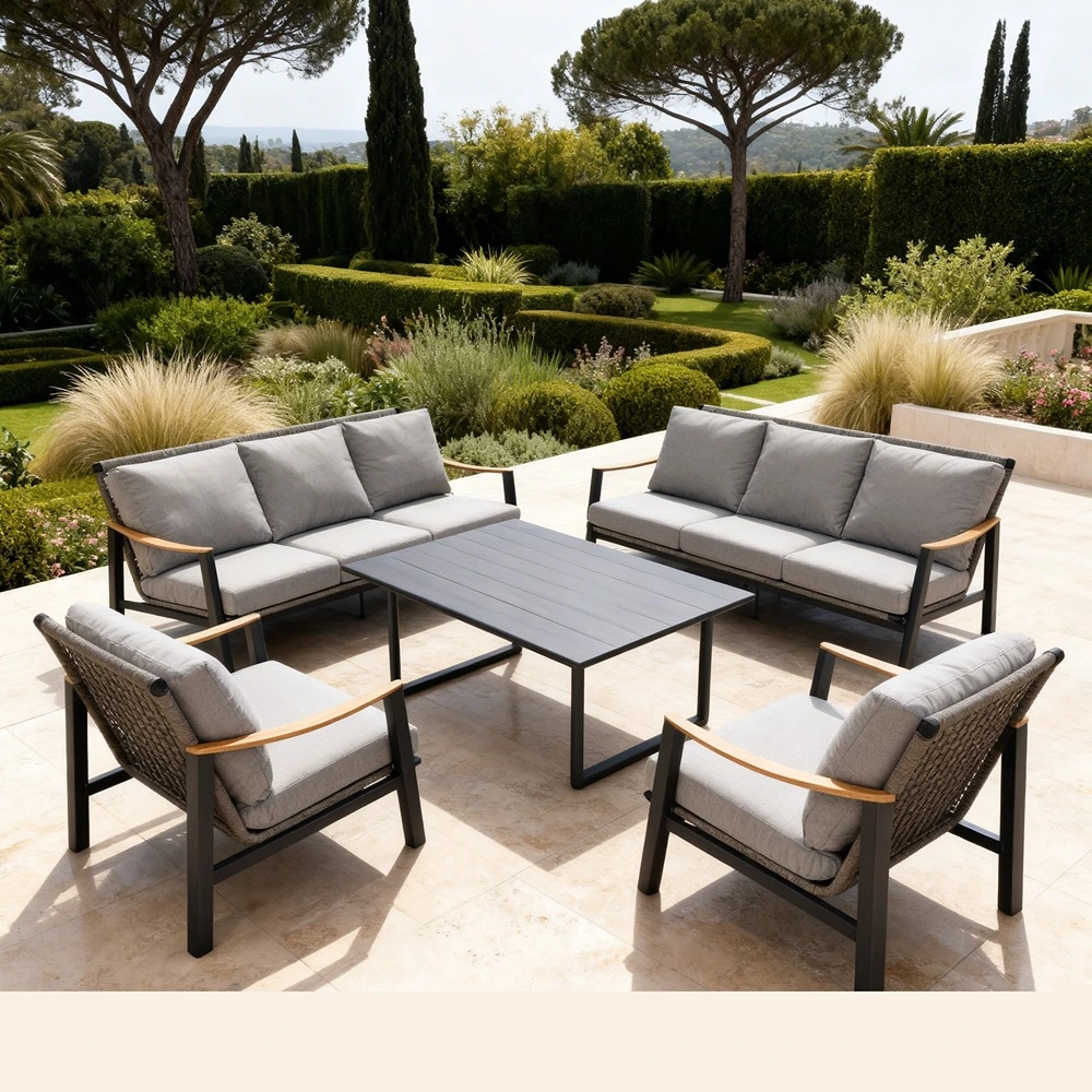 70101FUR0286_0-1-1.webp Outdoor Sofa Set Furniture HT9358S-8 Grey - Image 1