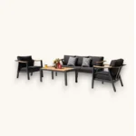 Outdoor Sofa Set FF 416-5 Black - Image 2