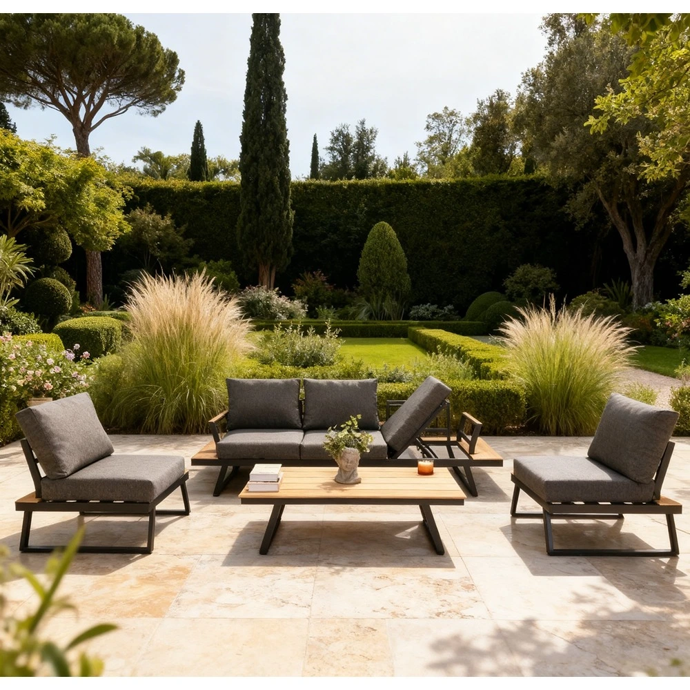 70101FUR0305_0-1-1.webp Outdoor Sofa Set FF SJ80-5 Grey - Image 1