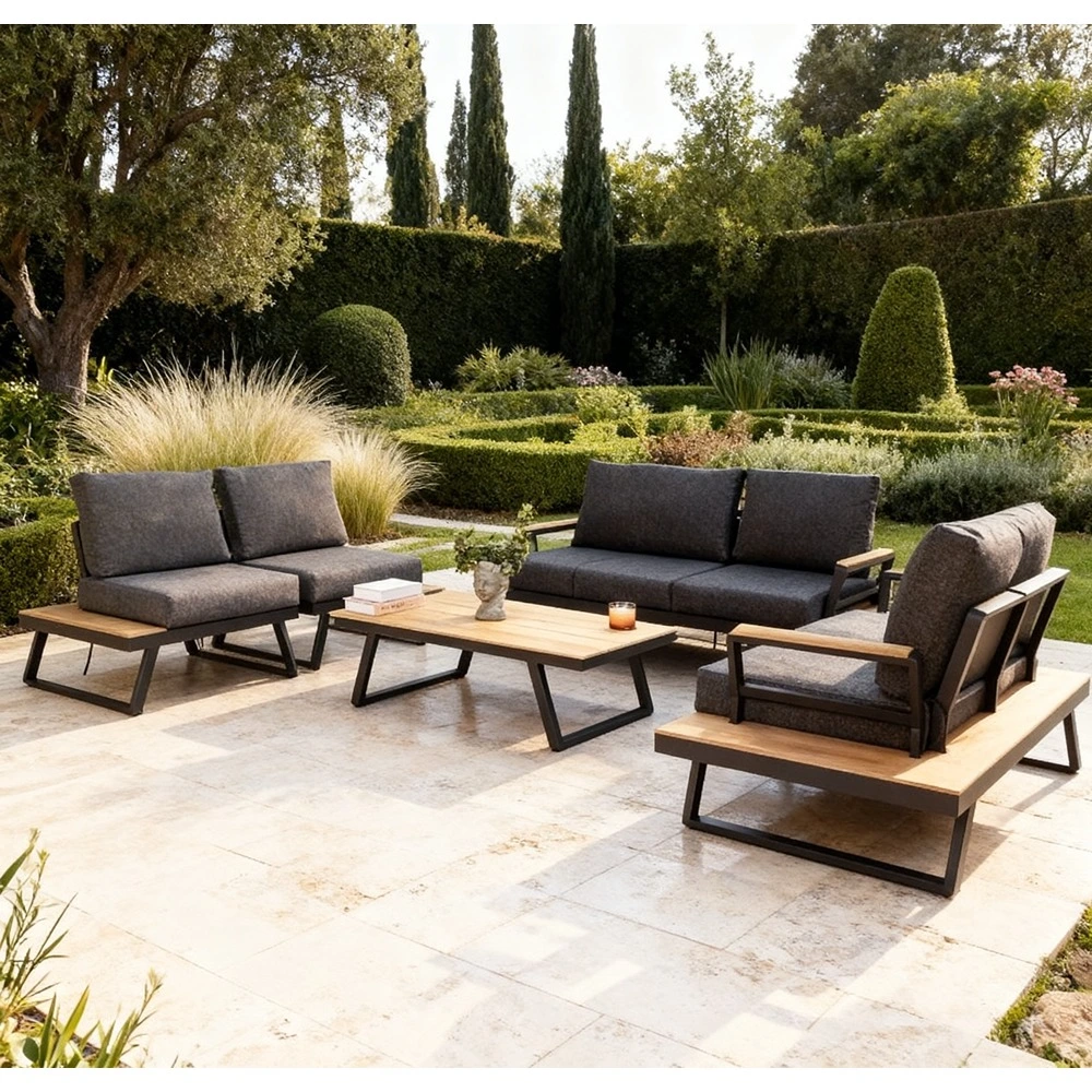 70101FUR0306_0-1-1.webp Outdoor Sofa Set FF SJ80-7 Grey - Image 1