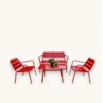 Outdoor Sofa Set Furniture MS301 Red - Image 2