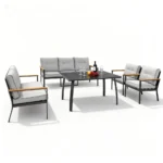 sofa set Furniture 065/2733-7 GREY+CUSH GREY - Image 2