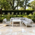 Outd Sofa Set Furniture 9519/5 WH +Cush Light Grey