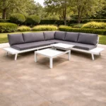 Outdoor Sofa Set Furniture 61337 White + Grey