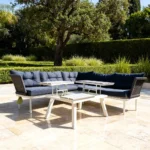 Outdoor Sofa Set Furniture SF-41 White + Grey
