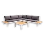 Outdoor Sofa Set Furniture 3107 White + Cush Grey - Image 2