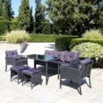Outdoor Sofa Set Furniture 75 Grey + Cush Grey