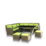 Outd Sofa Set Furniture 9504 Greige +Cush Pistache - Image 2
