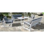 Outd Sofa Set Furniture 063/2733-8 White+Cush Grey - Image 2