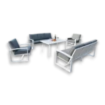Outd Sofa Set Furniture 063/2733-8 White+Cush Grey - Image 3