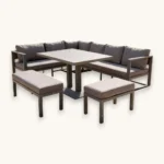 Outdoor Sofa Set Furniture NM11 Corner Grey - Image 2