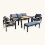 Outdoor Sofa Set Furniture 23A1090 Grey - Image 2