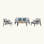 Outdoor Sofa Set Furniture 507-5 Grey - Image 2