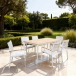 Outdoor Dining Set Furniture 088/202-6 White+Greig
