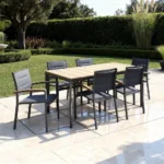 Outdoor Dining Set Furniture 088/202-6 Grey+Greige