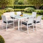 outdoor dining set Furniture 063/4163 WHITE + GREY