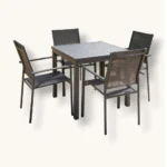 Outdoor Dining Set Furniture 4509S/5017-4 Grey - Image 2