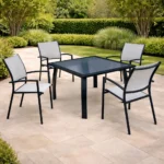 Outdoor Dining Set Furniture 4163/3732-4 Grey