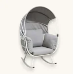 Rocking Chair Furniture PL250S White + Grey - Image 2