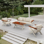 Outdoor Set BT RIVA Cream 3+1+1+Mid Table