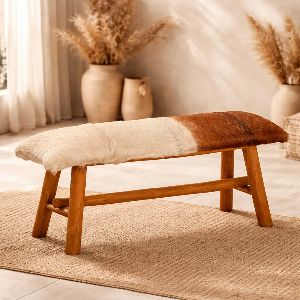 70110DI00020_0.webp Bench DI DF21-44 Brown & White Fur - Image 1