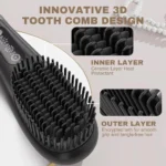 Wireless Hair Straightening Comb Hyundai HC-204 BK - Image 4