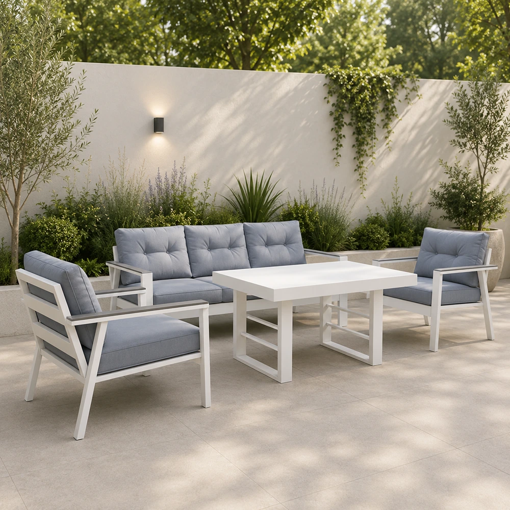 70101FUR0273_0.webp Outdoor Sofa Set FF 190813-5F grey-White - Image 1