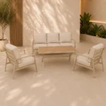 Outdoor Sofa Set HF RB-18238-CHAMPAGNE - Image 2