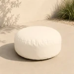 Outdoor Pouf CF Round Off White