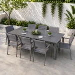 Outdoor Dining Set FF 7436/201-8 dark gray