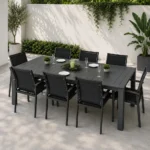 Outdoor Dining Set FF 7844T/7480-8 Dark Gray