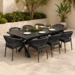 Outdoor Dining Set FF 7478/V6750-8 dark gray