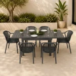 Outdoor Dining Set FF 7488TS/PP879A-6 Grey