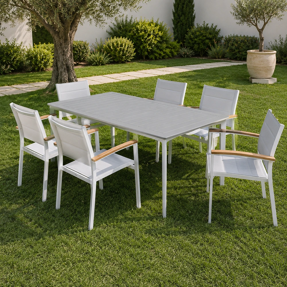 OUT-DNST-FUR-0038-White_0.webp Outdoor Dining Set FF 115/202C-6 - Image 1