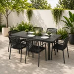 Outdoor Dining Set FF 7488TS/PP923A-6 dark gray