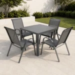 Outdoor Dining Set FF 4509S/5001-4 dark gray