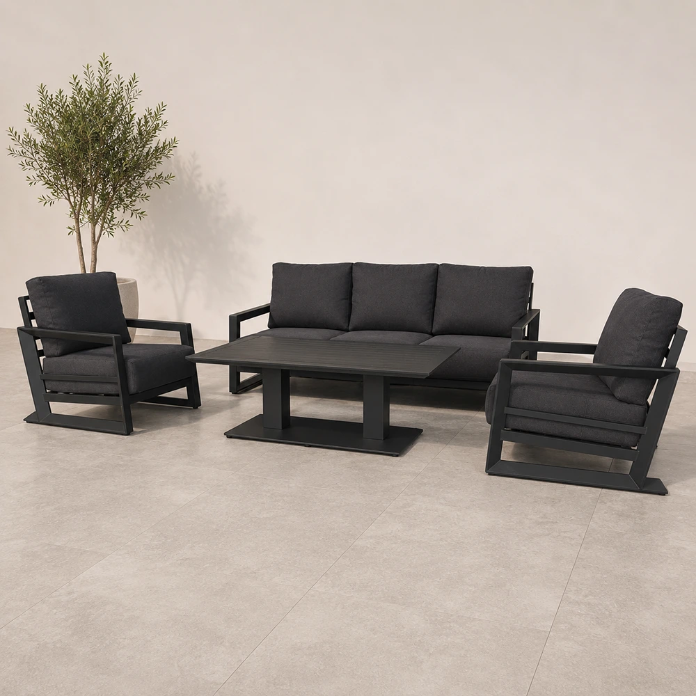 OUT-SFST-FUR-0034_0.webp Outdoor Sofa Set FF 8001-5 Black-grey - Image 1