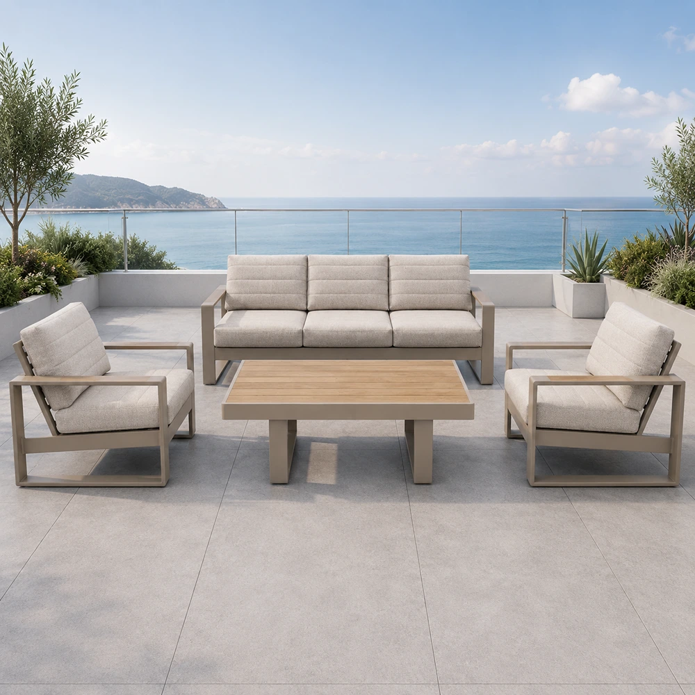 OUT-SFST-FUR-0055-Beige-grey_0.webp Outdoor Sofa Set FF S23991-5 - Image 1