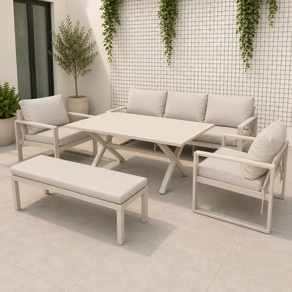 OUT-SFST-FUR-0073-Light-Beige-Light-gray_0.webp Outdoor Sofa Set FF 7402/5-Bench - Image 1