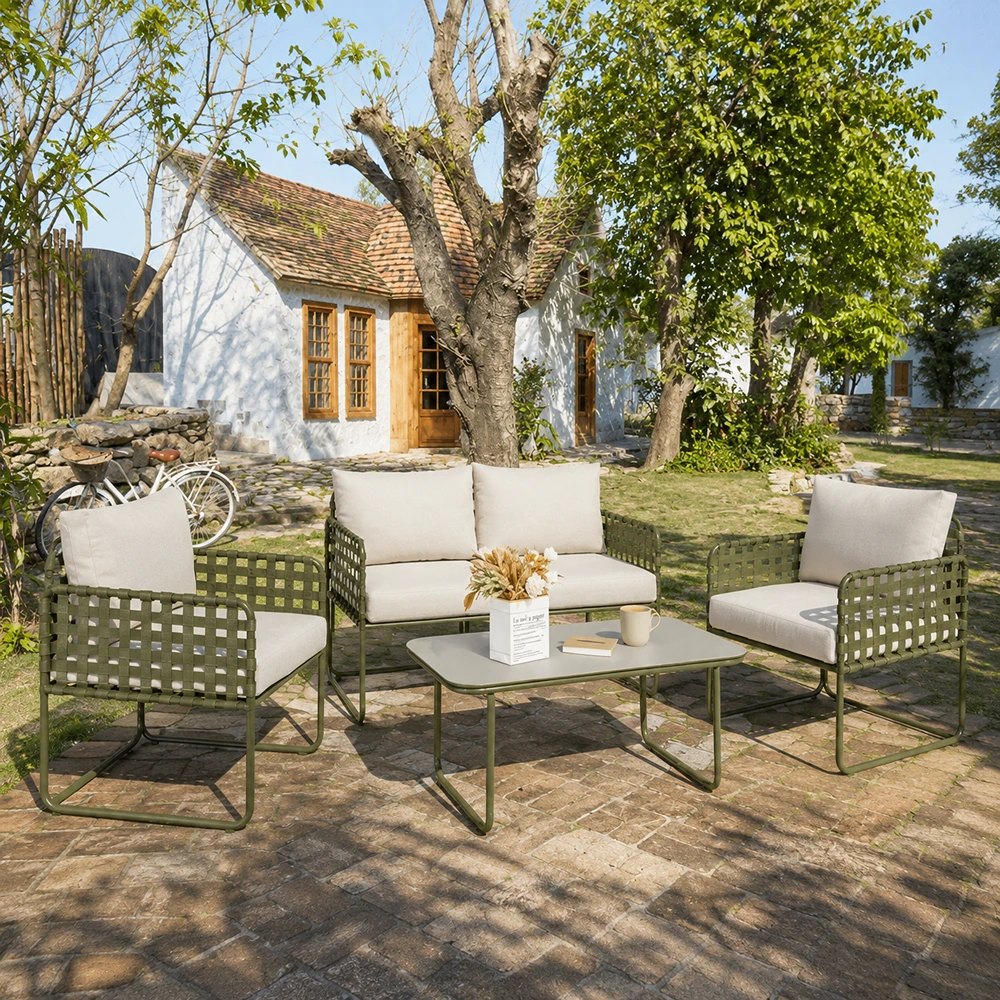 70101AF00042_0.webp Outdoor Sofa Set AF Olive 4S - Image 1