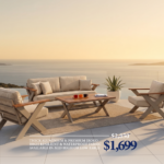 Outdoor Set BT RIVA Cappuccino 3+1+1+Mid Table